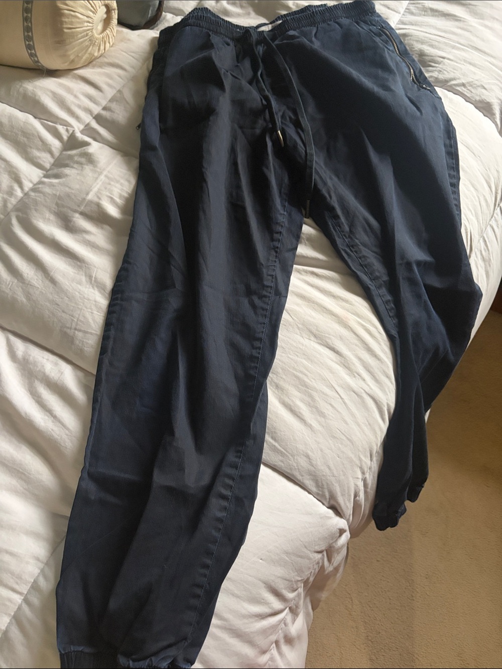 Lovers + Friends Navy Drawstring Jogger Pants